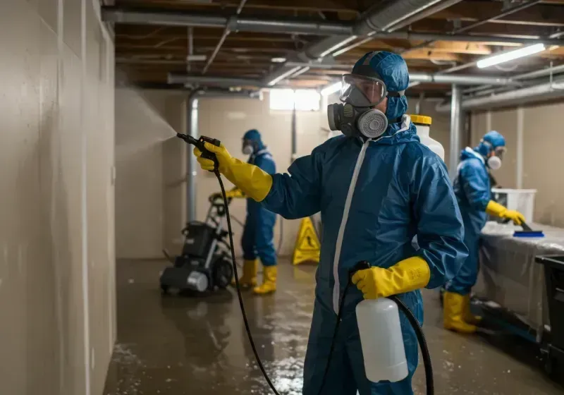 Basement Sanitization and Antimicrobial Treatment process in American Falls, ID